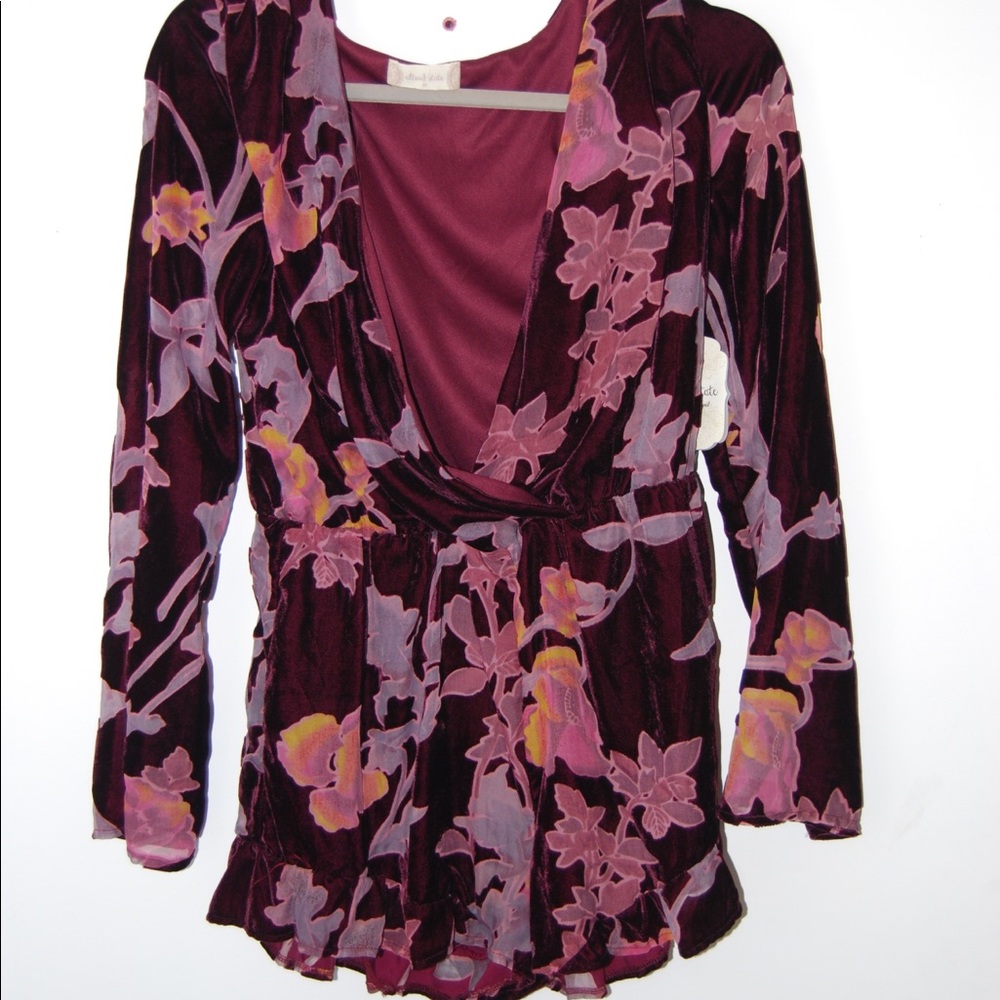 Alterd State low cut velvet romper